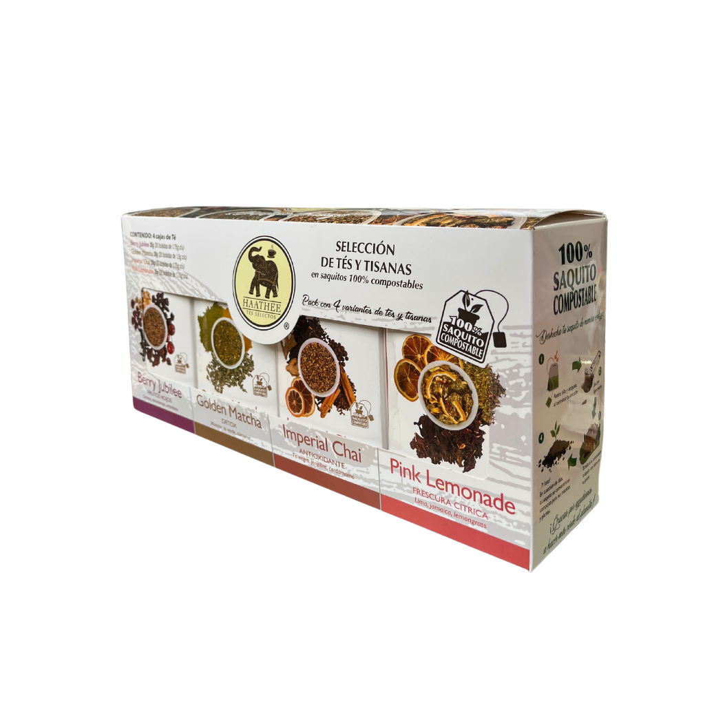 Pack de tés e infusiones Haathee Línea Gourmet / 4 sabores