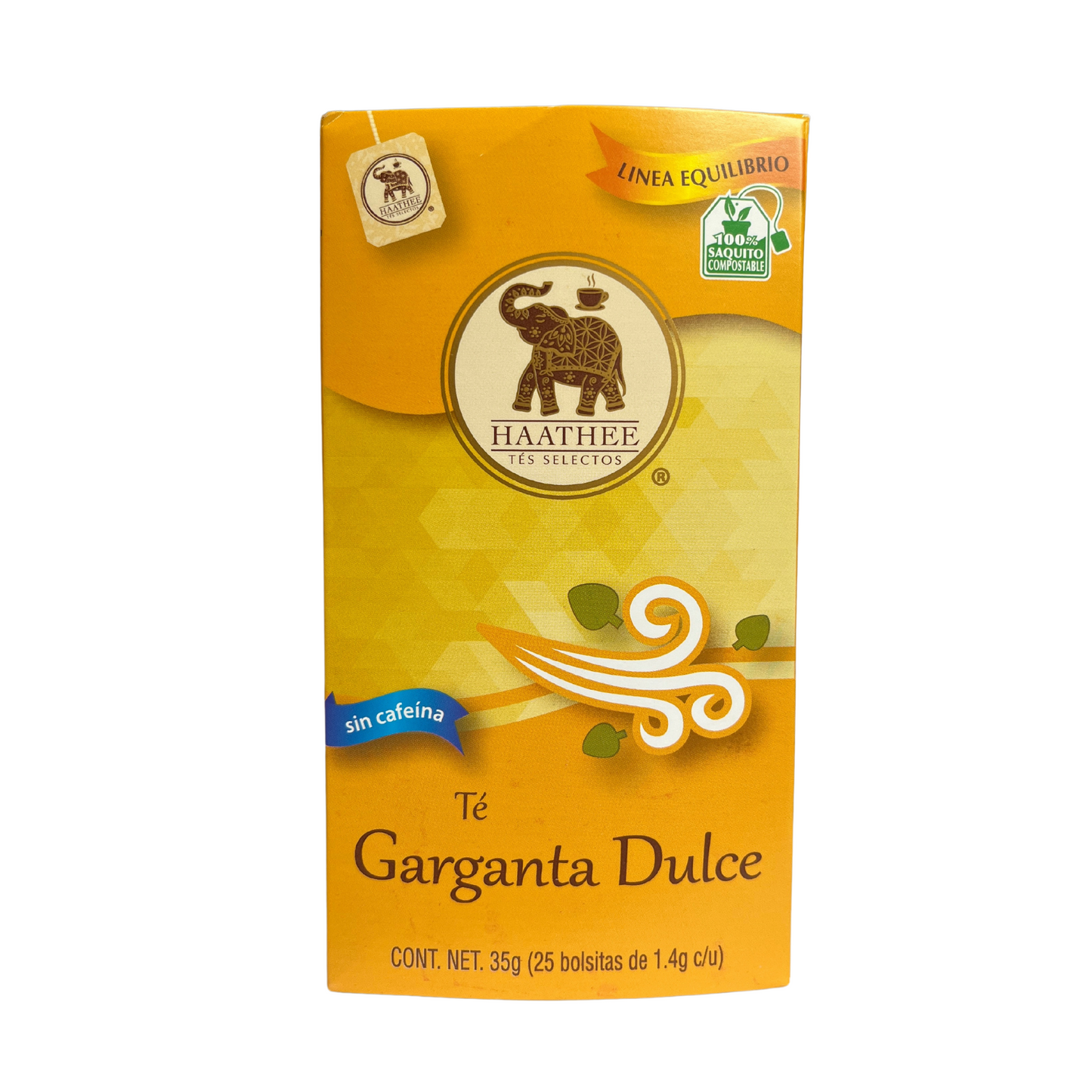Pack Té Haathee, Línea Equiibrio Garganta Dulce (6 cajas con 25 sobres c/u)