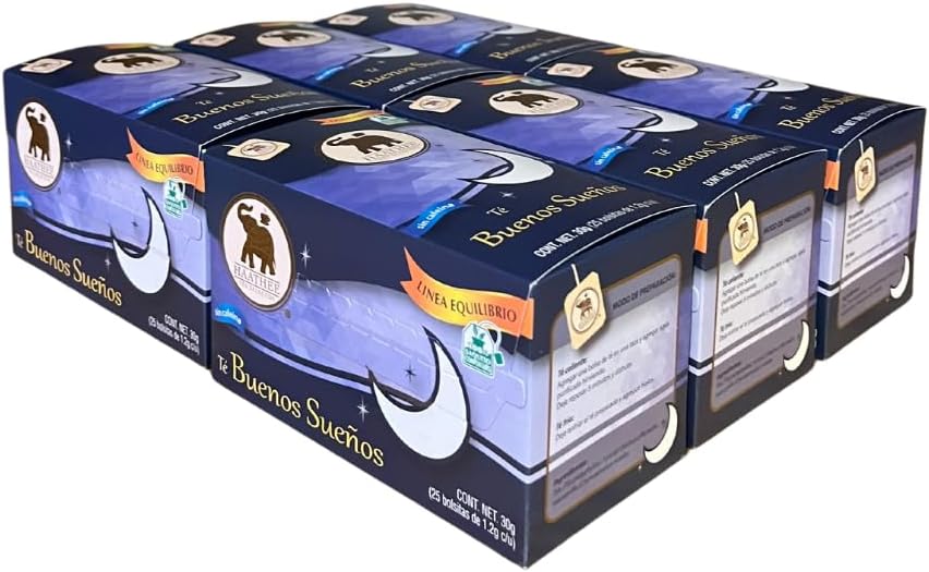Pack Té Haathee, Línea Equilibrio Buenos Sueños (6 cajas con 25 sobres c/u)