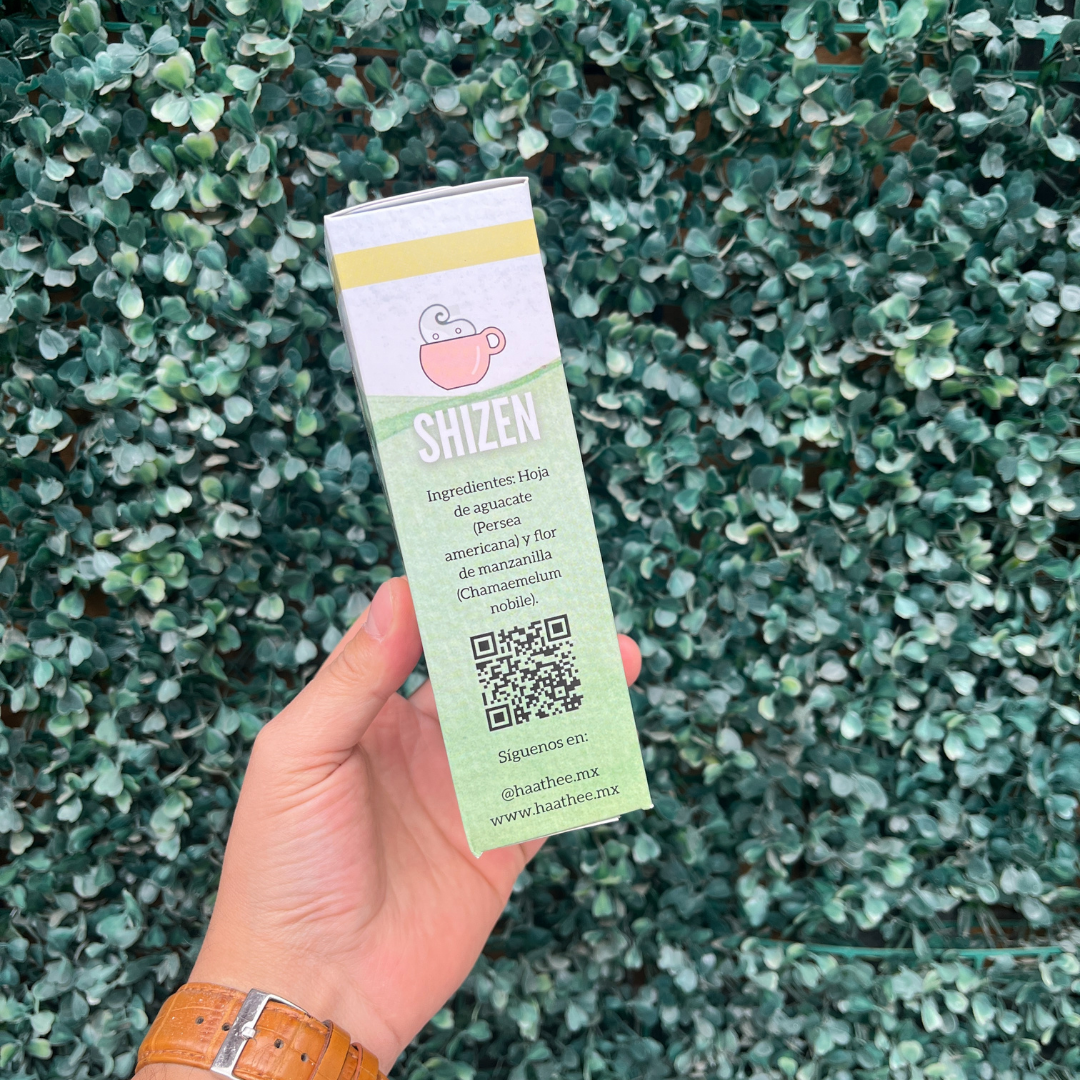 Pack Té, Línea Shizen Hoja de aguacate y manzanilla (5 cajas con 16 sobres c/u)