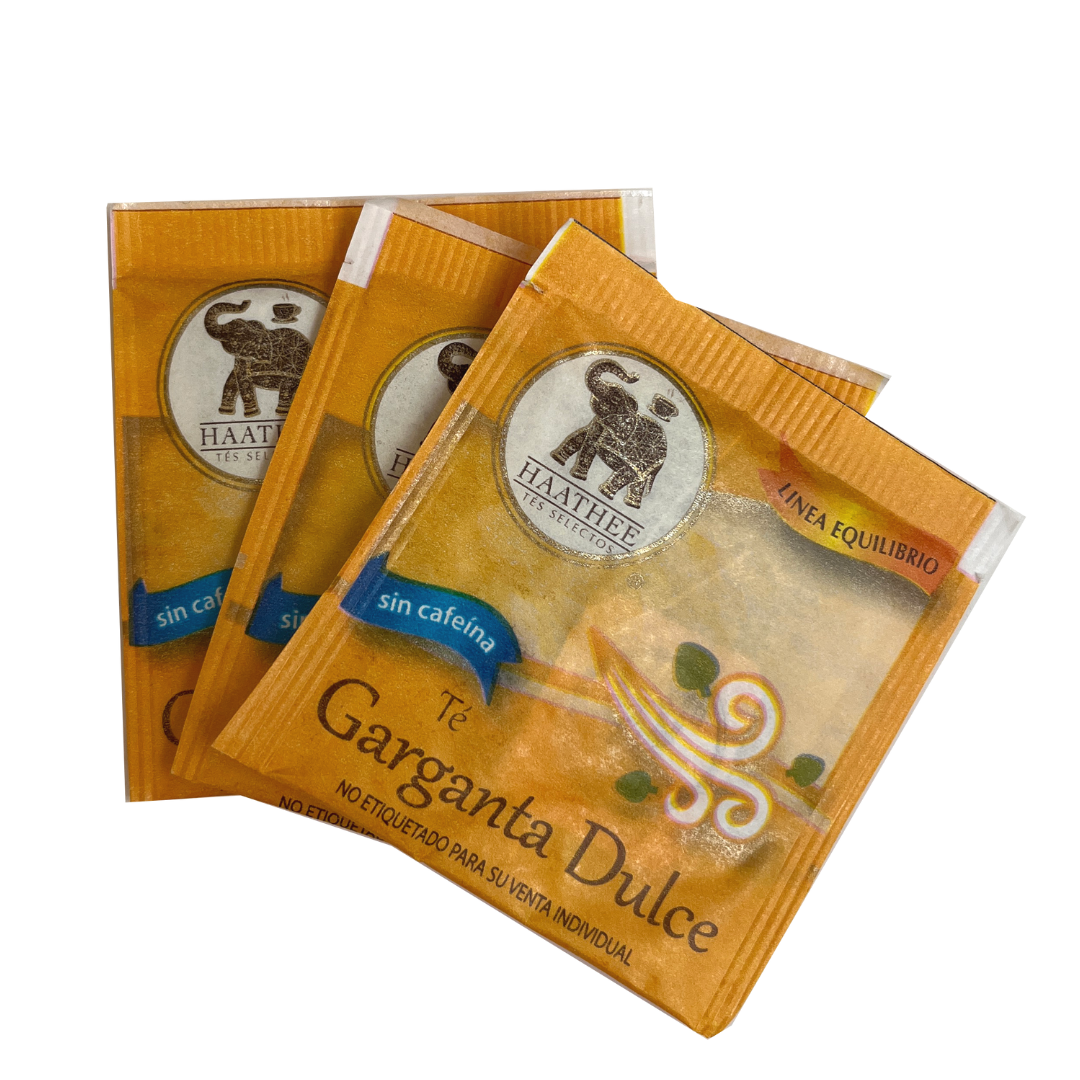 Pack Té Haathee, Línea Equiibrio Garganta Dulce (6 cajas con 25 sobres c/u)