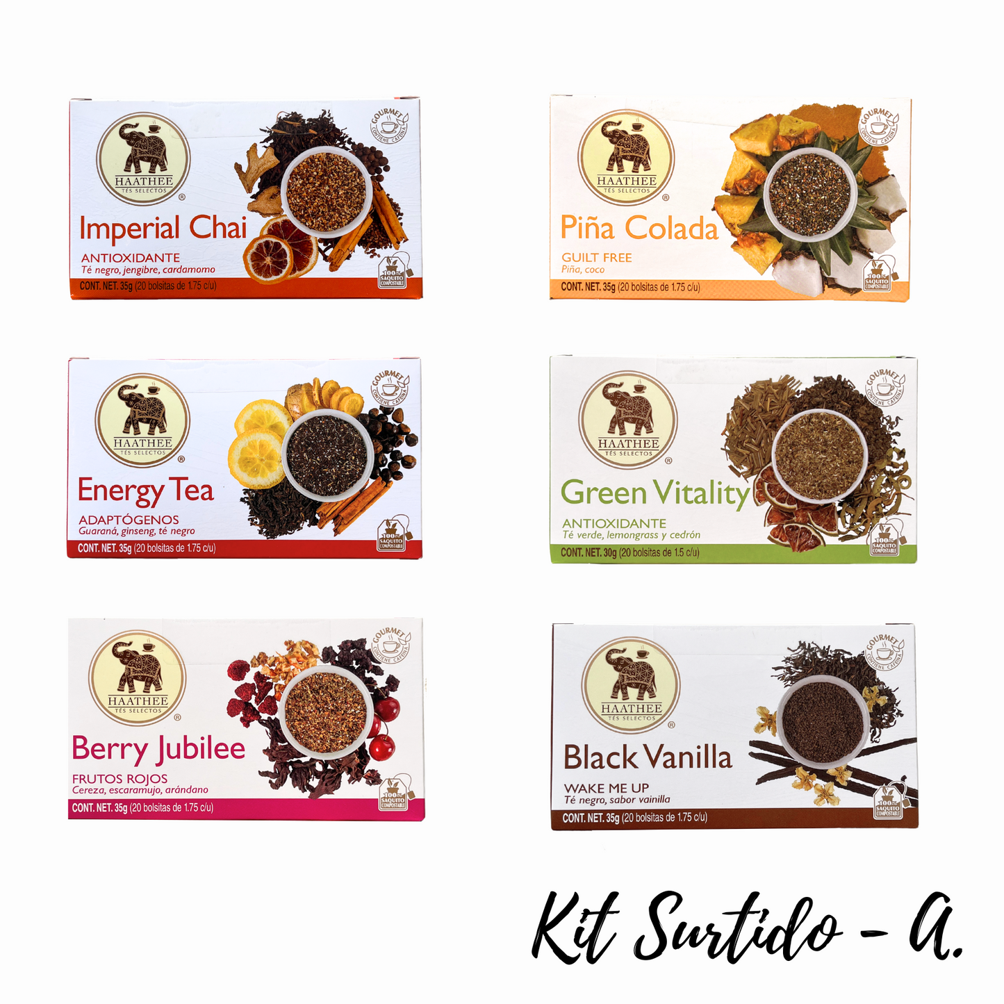 Haathee Línea Gourmet (Family Packs de 6 cajitas - Sabores variados)