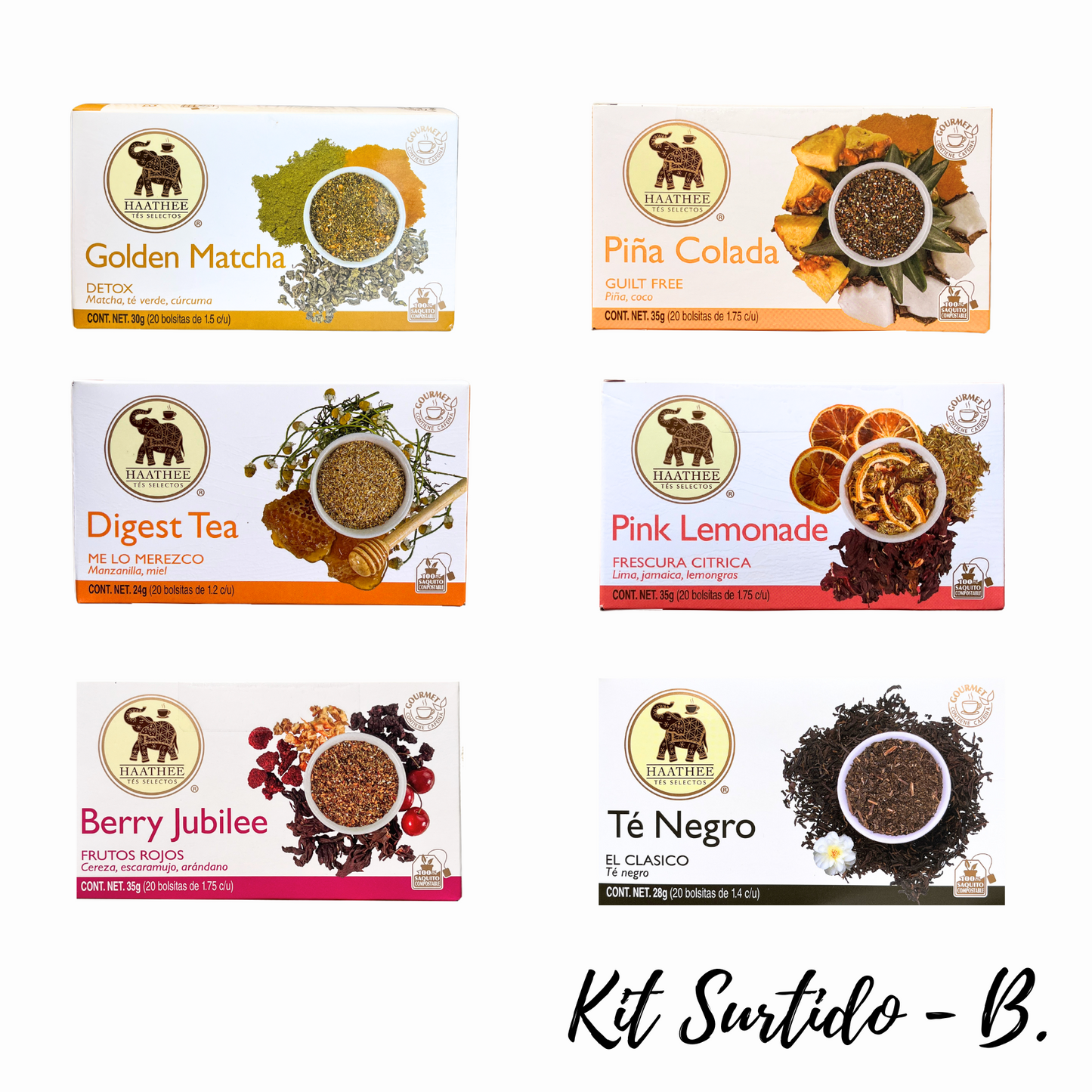 Haathee Línea Gourmet (Family Packs de 6 cajitas - Sabores variados)