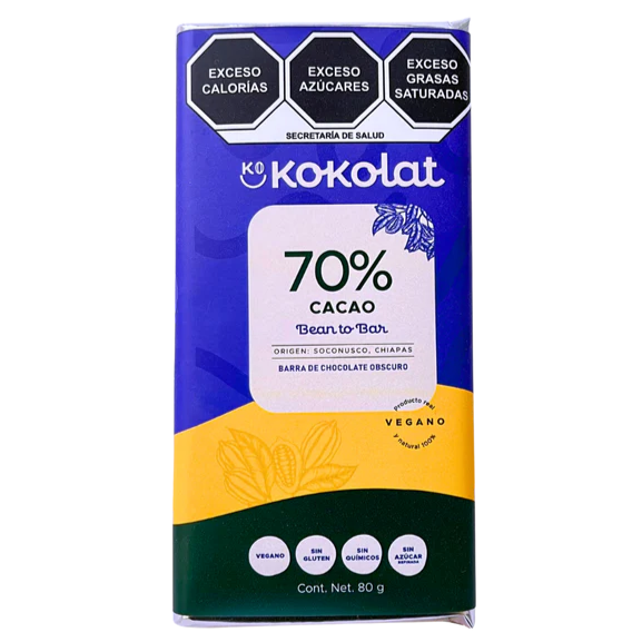 Barra de Chocolate 70% Cacao