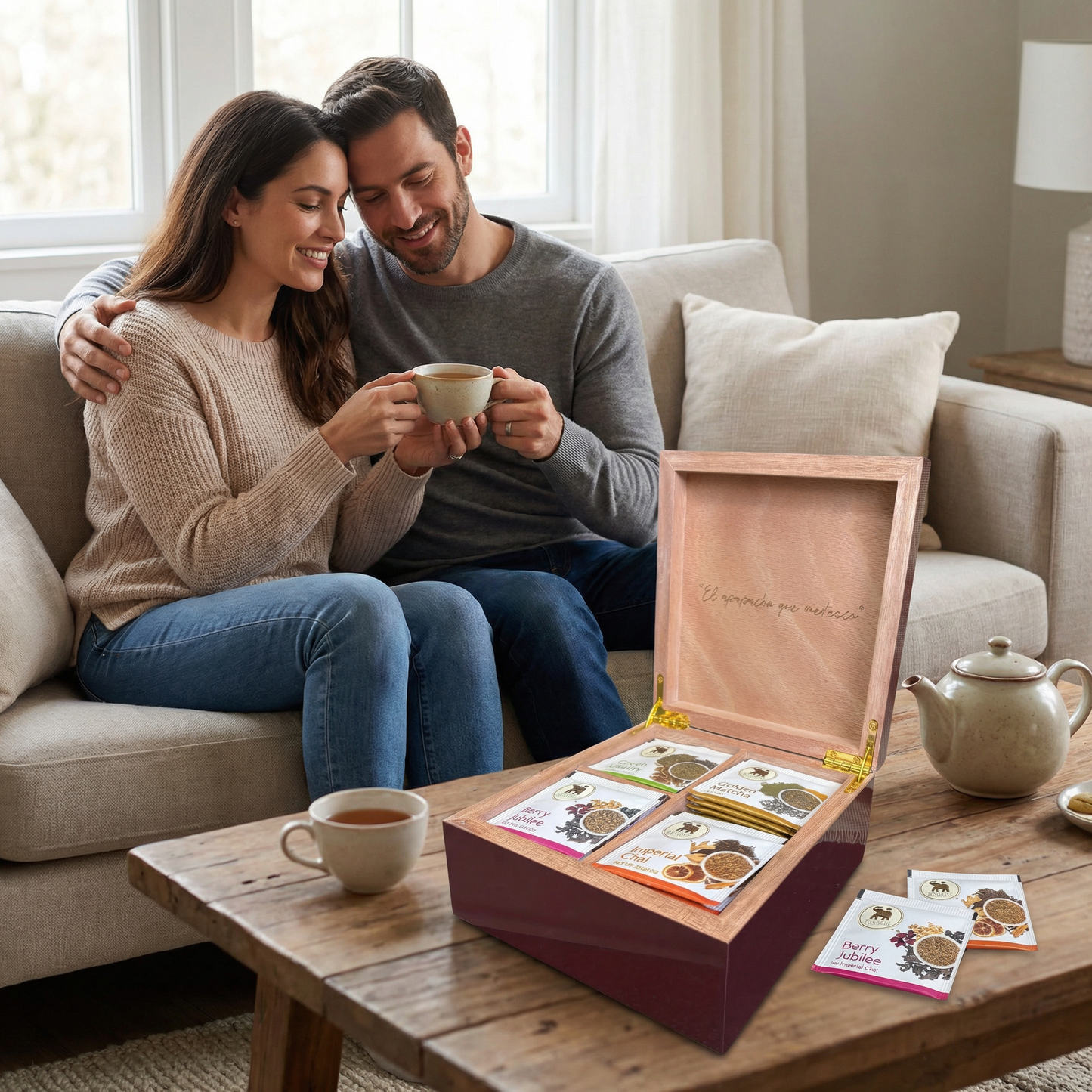 Caja Gourmet Tea Collection con 4 sabores de importación