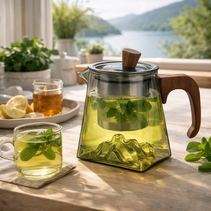 Tetera de borosilicato con montaña (300 mL)