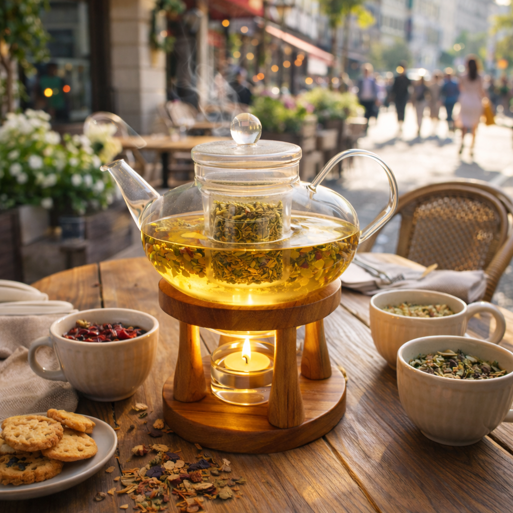 Tetera para tisana con velita 750 mL