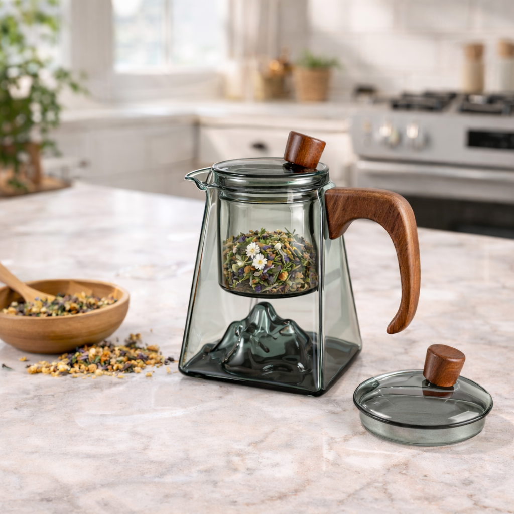 Tetera de borosilicato con montaña (300 mL)