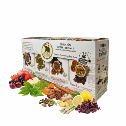Pack de tés e infusiones Haathee Línea Gourmet / 4 sabores