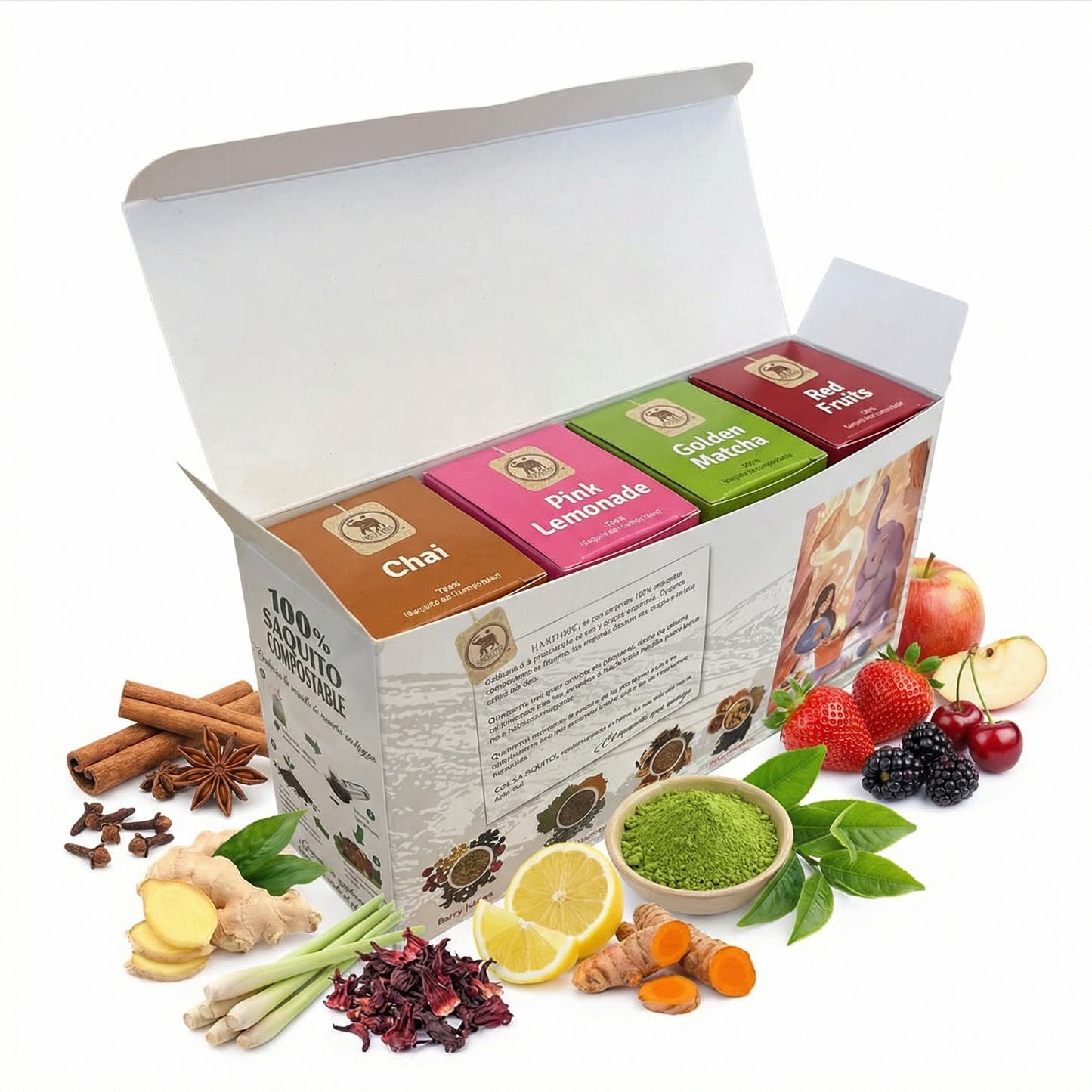 Pack de tés e infusiones Haathee Línea Gourmet / 4 sabores