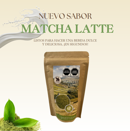 Polvo para bebida instantánea con leche (Taro, Matcha y Chai).