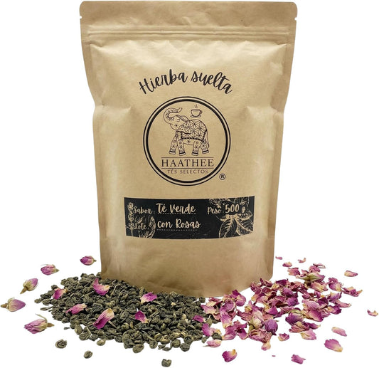 Té verde con rosas Haathee en bolsa kraft